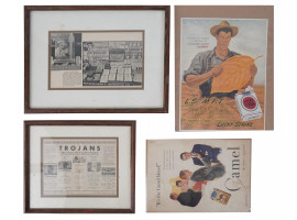 VINTAGE AMERICAN TOBACCO AND CONDOM ADS PRINTS
